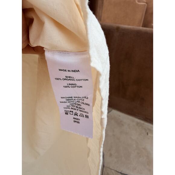 NWOT Quince Women's 100% Organic Cotton Gauze Tiered Maxi Dress Vintage Cream S - Picture 7 of 7